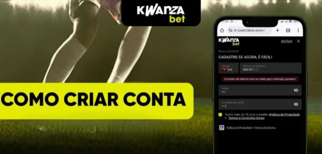 criar conta na Kwanza Bet